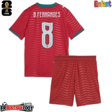 Maillot de foot Portugal Bruno Fernandes #8 Domicile vêtements enfant Monde 2026 Manches Courtes (+ pantalon court)